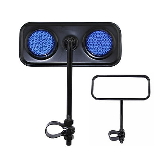 RECTANGULAR BICYCLE BIKE MIRROR BLACK WITH BLUE REFLECTOR Bike part, Bicycle part, bike accessory, bicycle part
