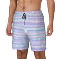thumbnail image 2 of Gaeub Striped Gradient Mens Swim Trunks Stretch Beach Shorts Quick Dry for Men Swim Shorts Swimwear with Pockets- 3X-Large, 2 of 9