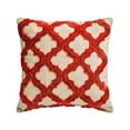 thumbnail image 1 of Throw Pillow Covers, Red 16"x16" (40x40 cm) Throw Pillow Covers, Linen Geometric & Ribbon Embroidery Throw Pillows For Couch, Geometric Pattern Modern Style - Red Quilling, 1 of 3