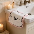 thumbnail image 1 of Toalla de Mano Colgante de Suave Forro Polar Coral – Toalla Pequeña, Absorbente y de Secado Rápido para La Cocina, El Baño o para Los Amantes de Los Perros de Dibujos Animados., 1 of 6