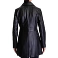 thumbnail image 3 of Anne Klein Women's Mid-length Leather Coat (Cognac, XL), 3 of 3