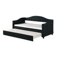 Euroco Upholstered Twin Size Daybed with Trundle, Dark Gray