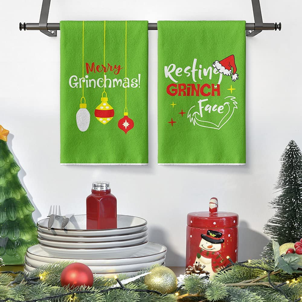 Christmas Dish Towels for Christmas Decor Black Buffalo Plaid Xmas Tree  Kitchen Towels 18x26 Inch Joy Noel Red Christmas Tree Seasonal Absorbent  Bar Hand Towel for Cooking Set of 2