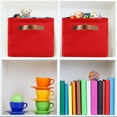 thumbnail image 6 of Ryvnso Red Storage Basket Large Bin Foldable Boxes Toys Organizer 14.2x10.2x8.3in 1 PC, 6 of 8