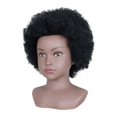 thumbnail image 4 of Cabeza de maniquí Yinane con cabello soporte para práctica de peinado piel oscura, 4 of 8