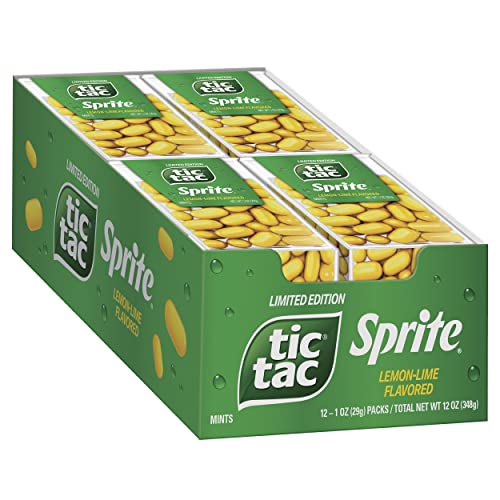 Tic Tac, Sprite LemonLimeFlavored, OnTheGo Refreshment, 1 oz Each, Bulk 12 Pack