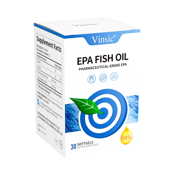 Vinsic Ultra-Concentrated High-Purity EPA≥99% Purity Fish Oil - 30 Softgels, 2000mg+ per Serving, KD Pharma Patented Extraction Process, Pure Marine Source, IFOS & GMP Certified, Switzerland Made