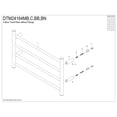 thumbnail image 3 of Kingston Brass DTM24164BN Gallant 24" x 16" Stainless Steel Wall Mount 4-Tier Towel Rack, Brushed Nickel, 3 of 4