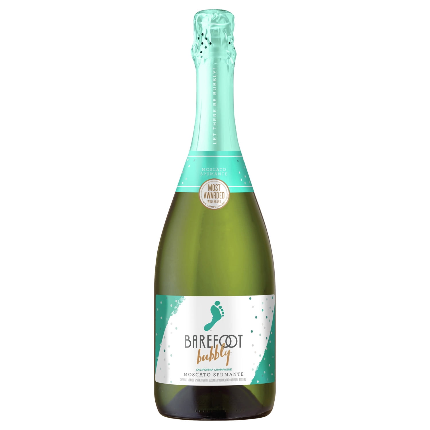 Barefoot Bubbly Moscato Spumante Sparkling White Wine, 750ml Bottle, 10.5% ABV