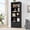 Black 31.5in, variant on Five Tier Bookshelf 69 Inch Tall Farmhouse Bookcase With Two Doors Adjustable Shelves Open Display Storage Gray