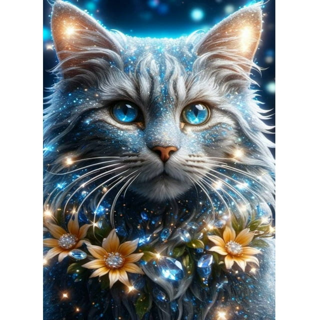 New Collection 2026 Cat Picture Full Diamond Mosaic Embroidery Cross Stitch Kits Home Decor,30*40cm, frame not included.