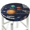 thumbnail image 3 of Daiia Solar System Stool Covers Round,Round Bar Stool Covers Waterproof Bar Chair Covers Washable Stool Cushion Slipcover for 12-14 Inch Chair-13 inch, 3 of 7