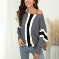 thumbnail image 7 of Women's Lightweight Oversized Boat Neck Sweaters Tops Dolman Batwing Sleeve Ribbed Knitted Pullovers, 7 of 7