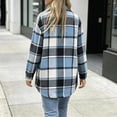 thumbnail image 7 of Womens Winter Plaid Midi Coats Fuzzy Lined Stand Up Collar Long Sleeve Button Down Coat Fashion Casual Warm Outerwear Multicolor 02 L, 7 of 7