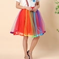 thumbnail image 5 of Women Skirts Knee Length Long Adult Tutu Layered Short Prom Party Midi Skirt Raffia Table Skirt Mini plus Size Pleated Schoolgirl Women Ruched Ruffle Skirting for Mobile Home White M, 5 of 5