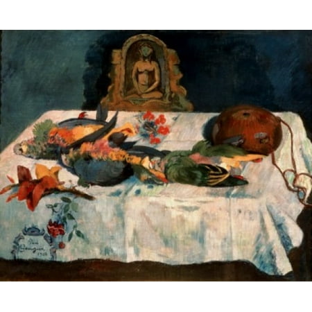 Paul Gauguin Museum - Still Life with Parrots 1902 Paul Gauguin 1848-1903 French Oil on Canvas Pushkin Museum of Fine Arts Moscow Canvas Art - Paul Gauguin (18 x 24)