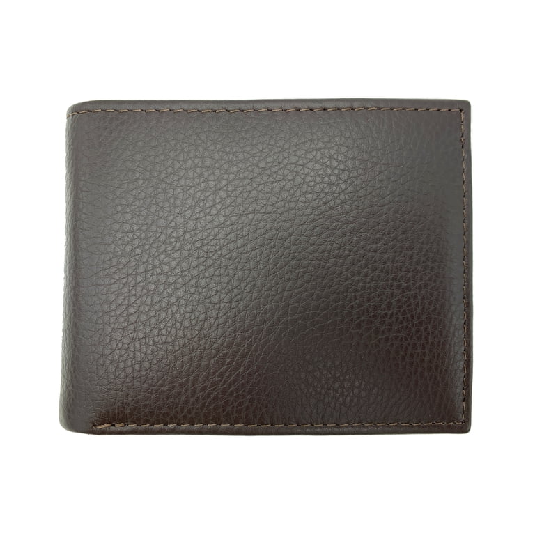 George Men's Bifold Wallet, Brown Leather RFID photo 1