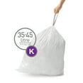 thumbnail image 3 of simplehuman Code K Custom Fit Drawstring Trash Bags in Dispenser Packs, 100 Count 35-45 Liter / 9.3-12 Gallon, White, 3 of 4
