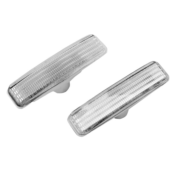 1 Pair Front Fender Side Marker Light Lamp Housing White Lens Replacement For 5 Series E39 1997-2003 63148360589