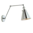thumbnail image 2 of JONATHAN Y Rover 7" Classic Industrial Metal Adjustable Arm LED Wall Sconce, Chrome, 2 of 7