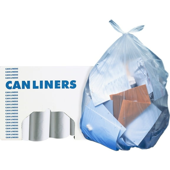 Heritage AccuFit .9mil Clear Can Liners - 55 gal - 40" Width x 53" Length x 0.90 mil (23 Micron) Thickness - Clear - 100/Carton - Can