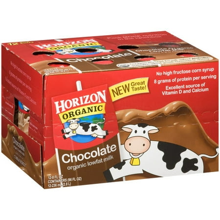 Horizon Organic Low-Fat Chocolate Milk, 8 fl oz, 12