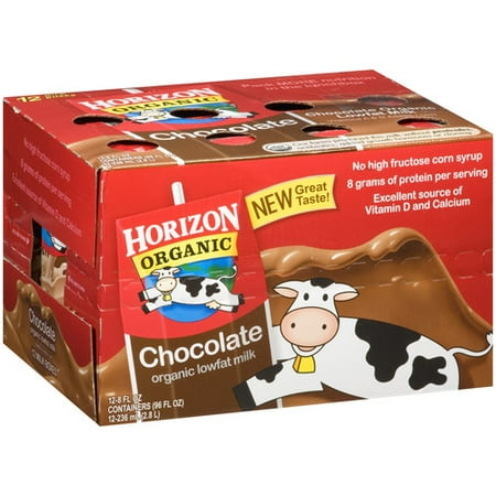 Horizon Organic Chocolate Lowfat Milk, 8 fl oz, 12 Ct