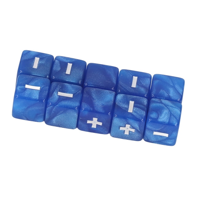 Juego de dados de más y menos, 20 piezas, dados de signo más y menos, dados de operaciones matemáticas, diseño exquisito