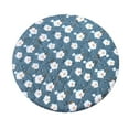 thumbnail image 1 of Cojín para asiento de silla naioewe, cojín texturizado para taburete de bar, redondo, tapizado, de espuma, base antideslizante, 30 cm (verde), 1 of 5