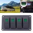 thumbnail image 4 of Switch Panel, PC Waterproof Rocker Circuit Breaker, Ships  Yachts For Vehicles Blue Light,Red Light,Orange Light,Green Light, 4 of 8