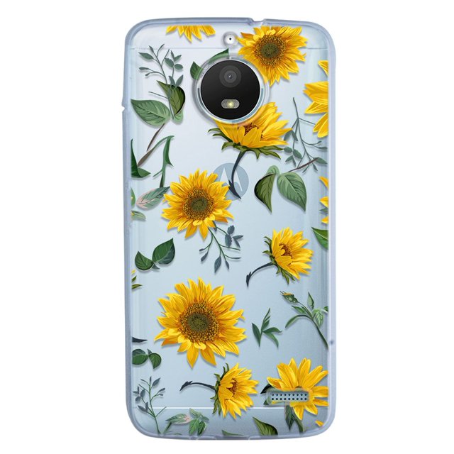 Funda Protector InstaCase para Moto E4 Antigolpes Flores Girasoles