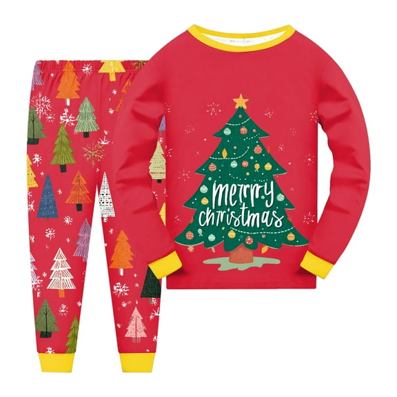 NIEWTR Toddler Girl Christmas Satin Pajamas Heart&Bow Print Button Shirt   Pants Little Kids Baby Girls Silk Pajama Xmas Set (5-6 Years,Red)