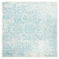 thumbnail image 2 of SAFAVIEH Square Rug 6'7" - Evoke Collection - Traditional Design, Ivory & Aqua, Non-Shedding & Easy Cleaning, Ideal for Living Room, Bedroom, Dining Space, 2 of 12