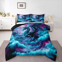 Castle Fairy Teens Magical Dragon Full Size Comforter Sets,Gothic Animal Bedding Sets