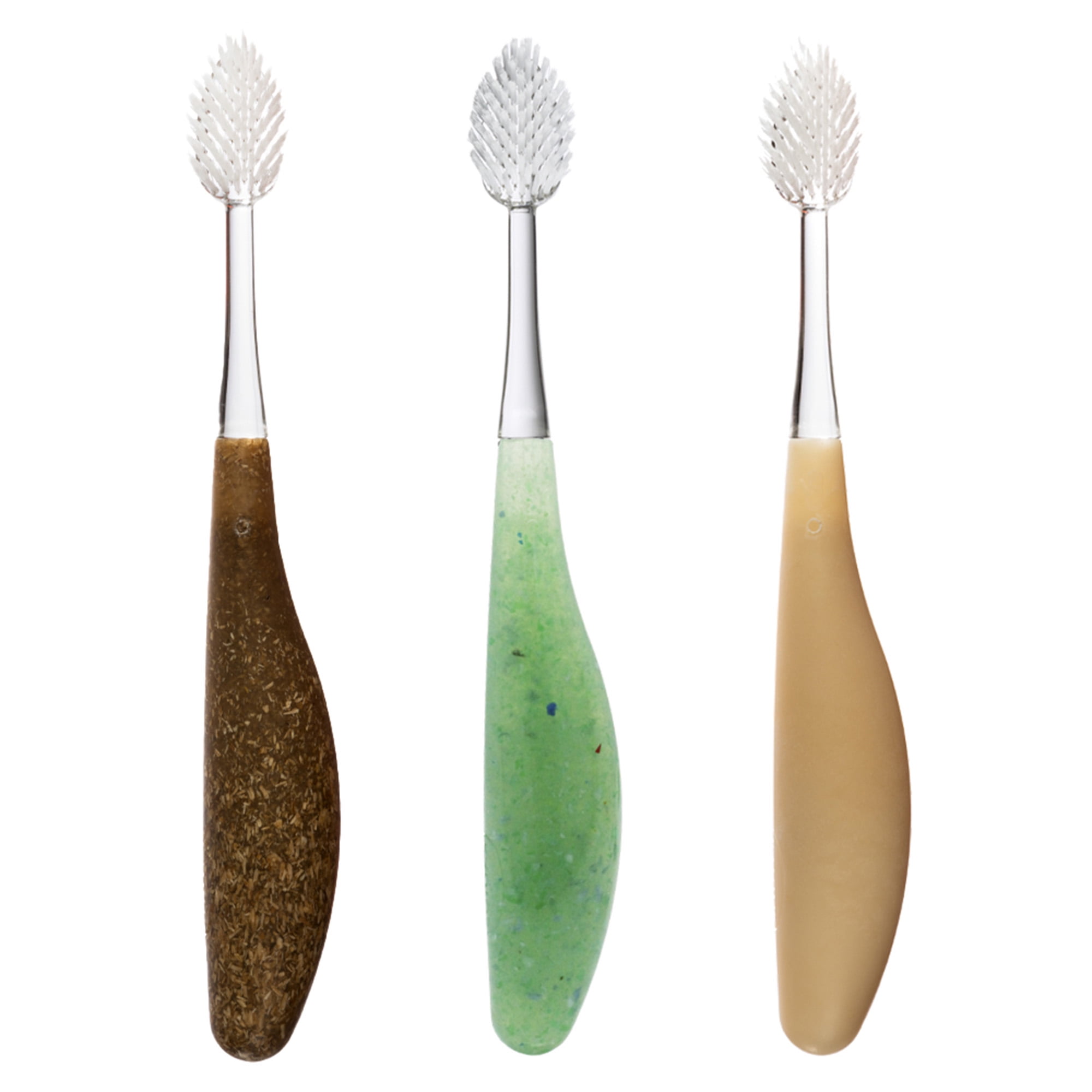 RADIUS Toothbrush Source Floss Brush BPA Free & ADA Accepted Improve Gum Health & Reduce Gum Issues - Soft - Hemp/Soda Pop Ecogrind/Starch - Pack of 3