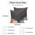 thumbnail image 2 of Blue Pumpkin Outdoor Pillow Covers 24x24 Inch Throw Pillow Covers Set of 2 Waterproof Decorative Pillow Cases Orange White Black Thanksgiving Leaves Cushion Covers for Patio Furniture Garden Couch, 2 of 8