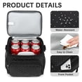 thumbnail image 5 of GYEUKHAM Insulated Reusable Lunch Bag Adult Large Lunch Box for Women and Men with Adjustable Shoulder Strap,Front Zipper Pocket and Dual Large Mesh Side Pockets,Dot, 5 of 8