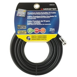 Monster Jhiu 140030-00 12 ft. Black RG6 Quad Video Coaxial Monster Jhiu 140030-00 12 ft. Black RG6 Quad Video Coaxial