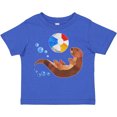 thumbnail image 3 of Inktastic Cute Otter and Beachball Boys or Girls Toddler T-Shirt, 3 of 5