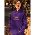 thumbnail image 2 of Zombie Girl Squad. Gold Glitter Hoodie Women -Image by Shutterstock, Female Small, 2 of 4