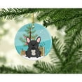 thumbnail image 2 of Carolines Treasures BB4139CO1 Merry Christmas Tree French Bulldog Black Ceramic Ornament 3 in multicolor, 2 of 3
