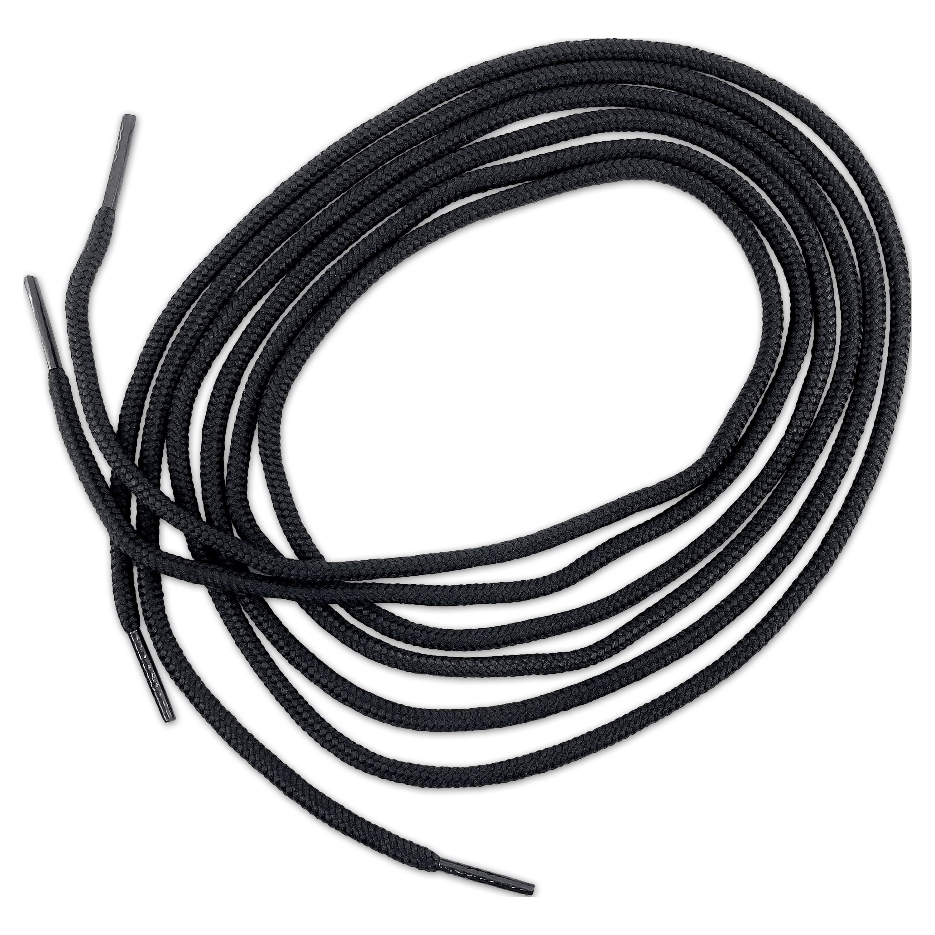 Shoe Gear Round Work Boot Lace for Men and Women, Polyester, Black, 72"