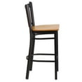 thumbnail image 3 of Home Square Metal Restaurant Bar Stool in Black and Natural Finish - Set of 2, 3 of 5