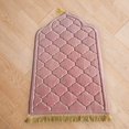 thumbnail image 2 of Portable Prayer Mat Collectible Floor Carpet Muslims Mat Rugs for Father Area Father Day Rugs for Cafe Bar Indoor Pink, 2 of 9