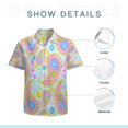 thumbnail image 7 of High Quality Hawaiian Shirts for Men Short Sleeve Aloha Beach Shirt Floral Summer Casual Button Down Shirts Blouses W94T2B, 7 of 7