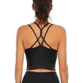 thumbnail image 3 of FUTATA Women's Cross Strap Sports Bra, Fitness Workout Sports Running Bra Yoga Bra, Sexy Tubeless Strapless Camisole With Detachable Cups, 3 of 7