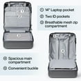 thumbnail image 3 of Hanke 14'' Laptop Suitcase, Graphite Grey, Polycarbonate, Underseat Carry On, TSA Lock, Lightweight, 3 of 9