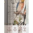 thumbnail image 6 of Country Birds Sheer Curtains 96 Inch Length 2 Panels Set for Living Room/Bedroom, Envelope Postmark Vintage Farmhouse Botancial Curtain Sheers Drapes Rod Pocket Curtains Window Treatment 52''x96''x2, 6 of 7