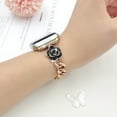 thumbnail image 2 of Camellia Diamond Link Bracelet for Apple Watch, Fits Series 11/10/9/8/7/6/5/4/3/2/SE/Ultra Simple and Stylish Compatible with 38mm 40mm 41mm 42mm 44mm 45mm for Women, 2 of 4
