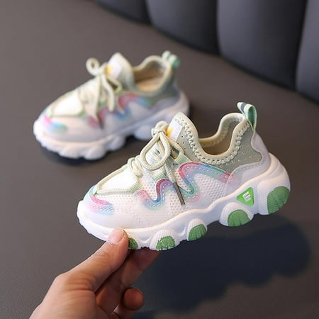 

Kayannuo Back to School Clearance Toddler Infant Kids Baby Mesh Girls Breathable Lace Up Soft Shoes